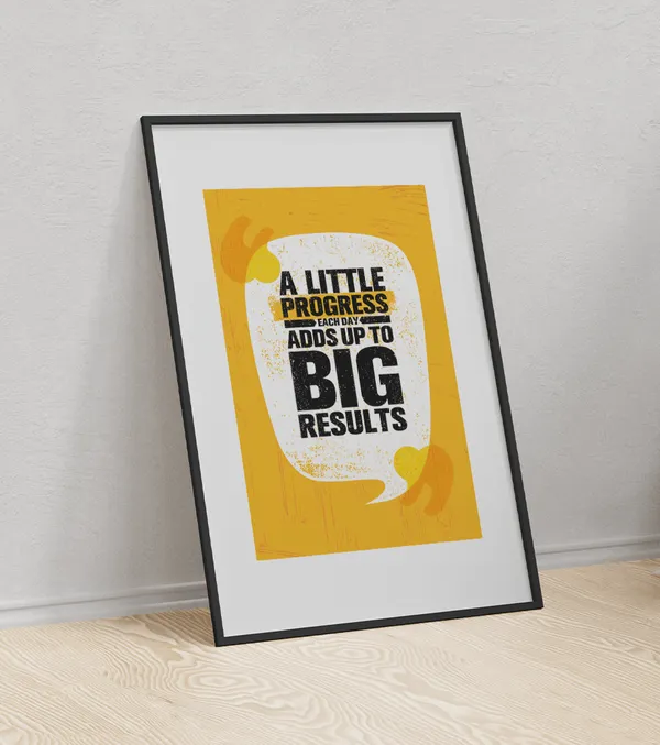 Multicolor_Wooden_A_Little_Progress_Motivational_Poster_|_A4