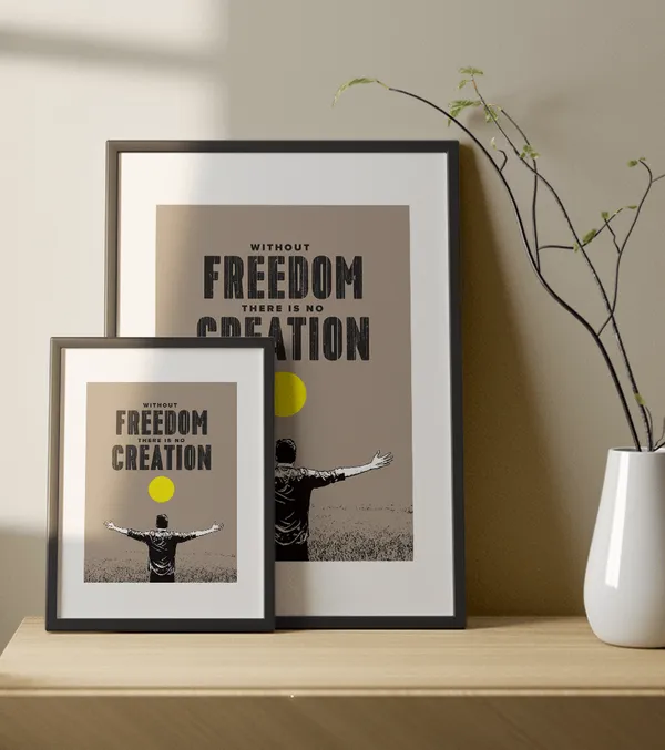 Multicolor_Wooden_Without_Freedom_There_Is_No_Creation_Motivational_Poster_|_A4