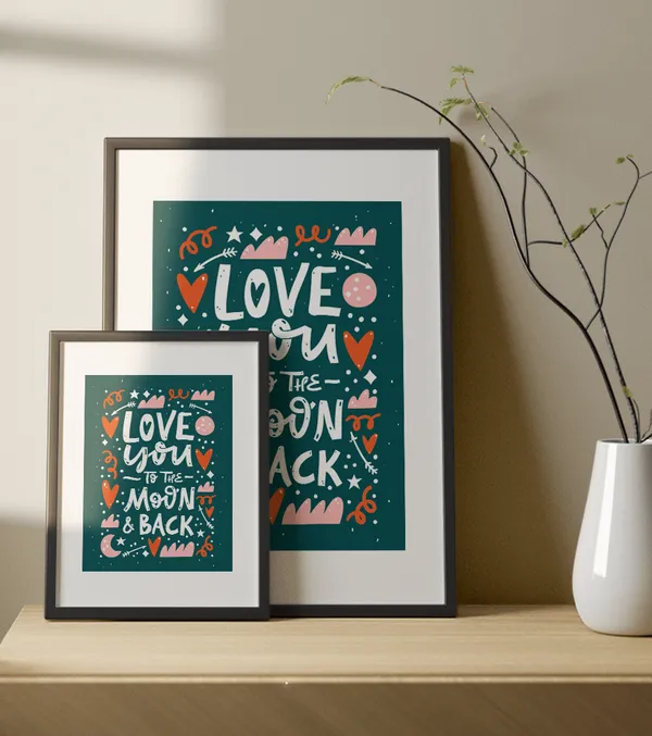 Multicolor_Wooden_Love_You_To_The_Moon_Back_Motivational_Poster_|_A4