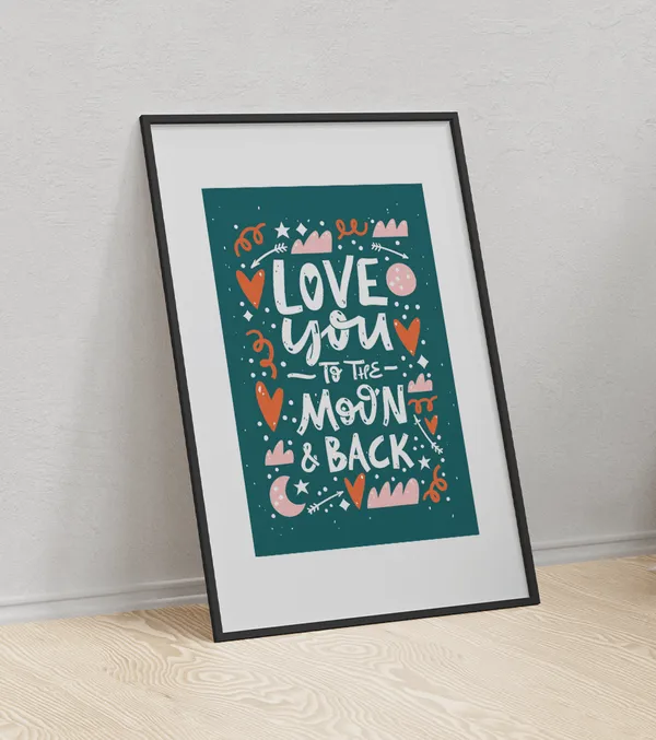 Multicolor_Wooden_Love_You_To_The_Moon_Back_Motivational_Poster_|_A4