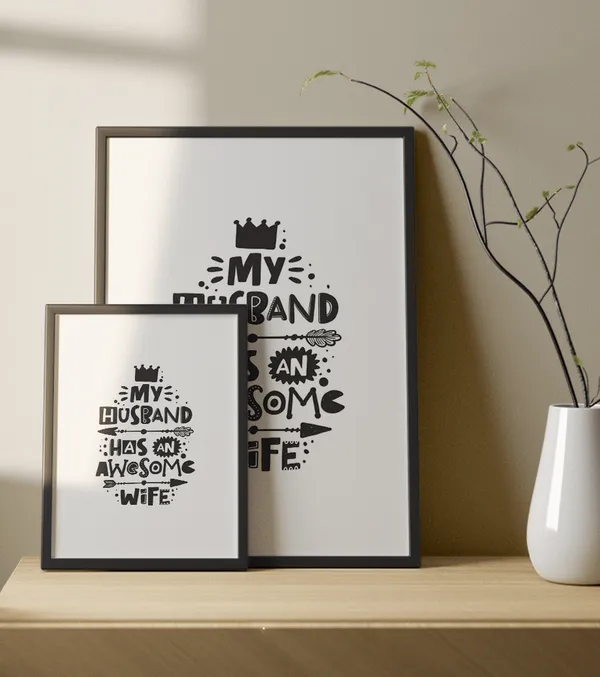 Multicolor_Wooden_My_Husband_Has_An_Awesome_Wife_Motivational_Poster_|_A4