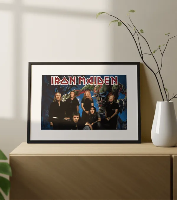 Multicolor_Wooden_Iron_Maiden_Music_Poster_|_A3