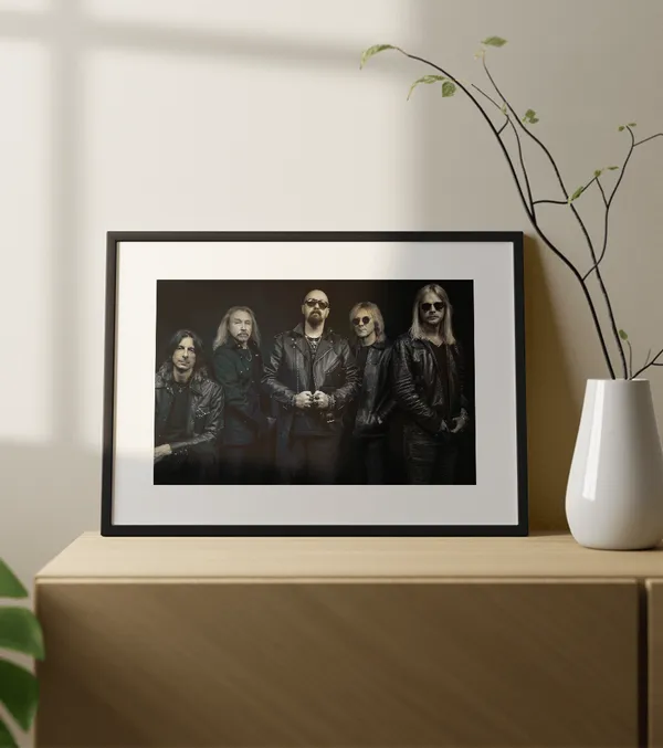Multicolor_Wooden_Judas_Priest_Music_Poster_|_A3