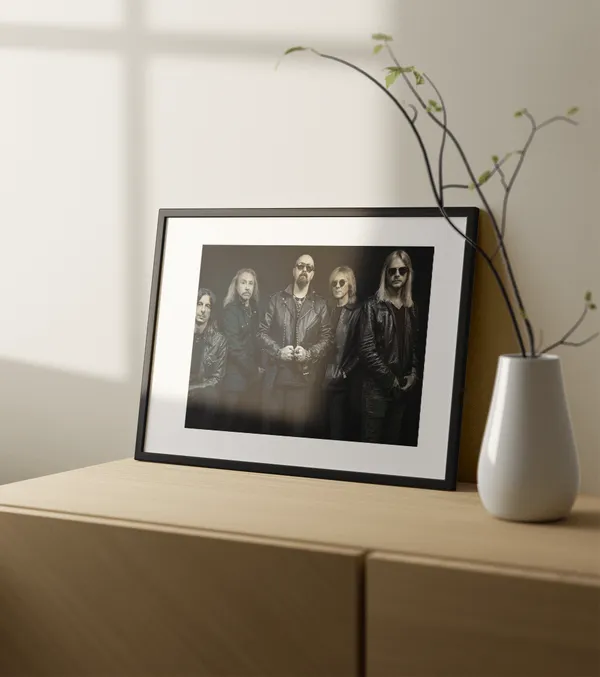 Multicolor_Wooden_Judas_Priest_Music_Poster_|_A3