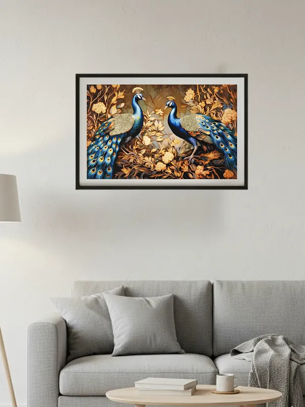 Multicolor_Wooden_Pyrite_Peacock_Pair_Vastu_Frame_|_A4