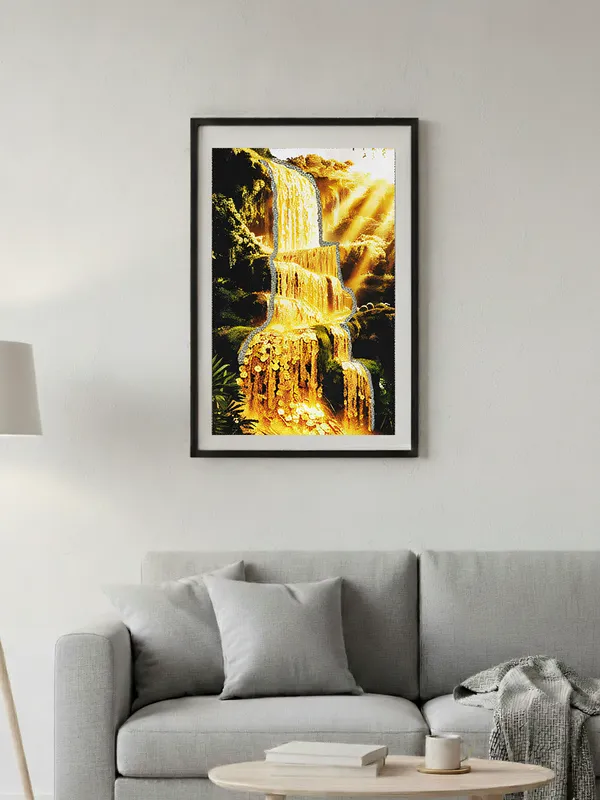 Multicolor_Wooden_Pyrite_Waterfall_Vastu_Frame_|_A4