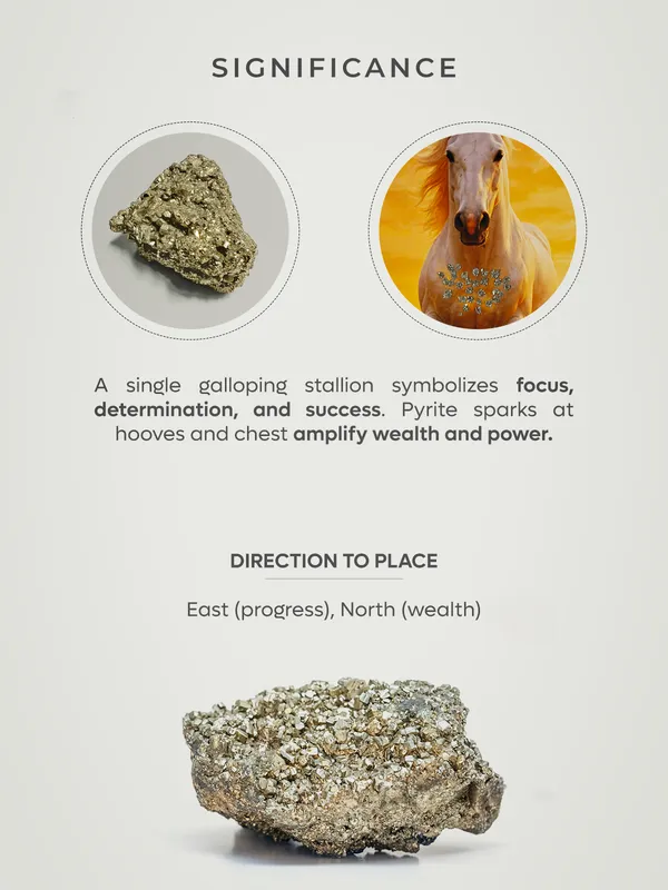 Multicolor_Wooden_Pyrite_One_Horse_Vastu_Frame_|_A4