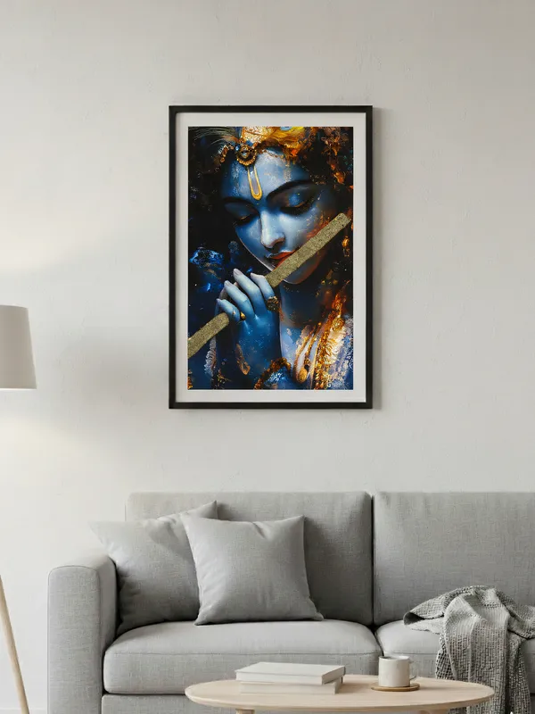 Multicolor_Wooden_Pyrite_Krishna_Ji_Vastu_Frame_|_A4