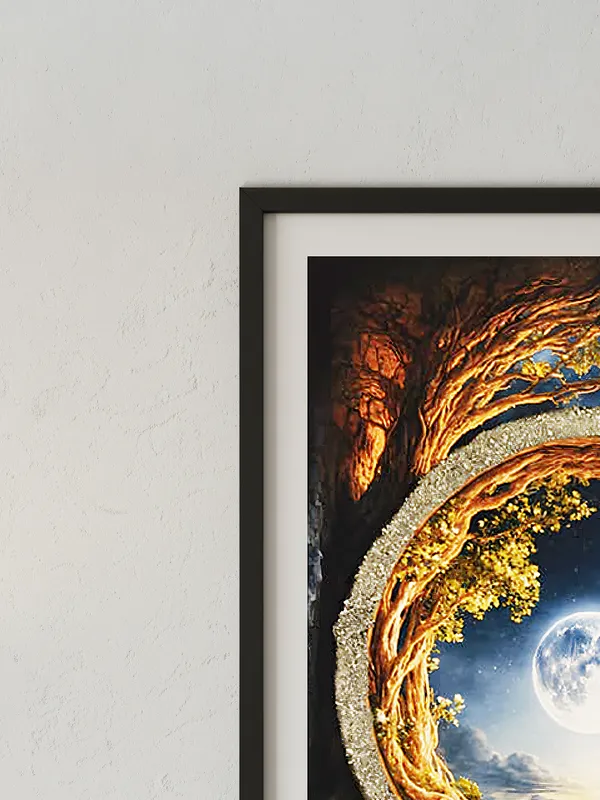 Multicolor_Wooden_Pyrite_Harmony_Moon_Vastu_Frame_|_A4