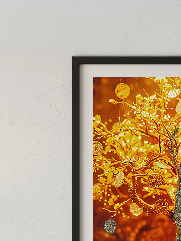 Multicolor_Wooden_Pyrite_Gold_Turtle_Vastu_Frame_|_A4