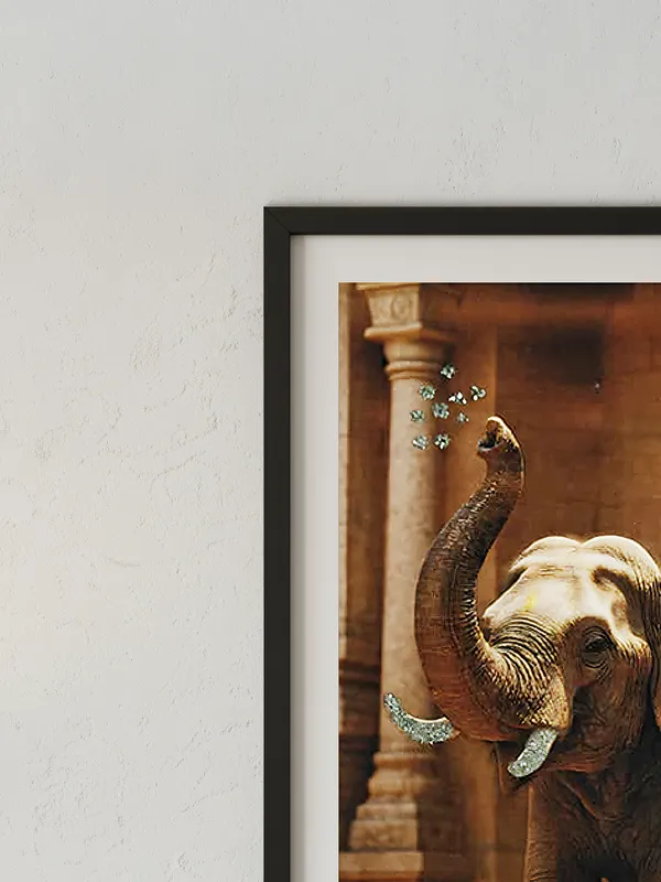 Multicolor_Wooden_Pyrite_Elephant_Vastu_Frame_|_A4
