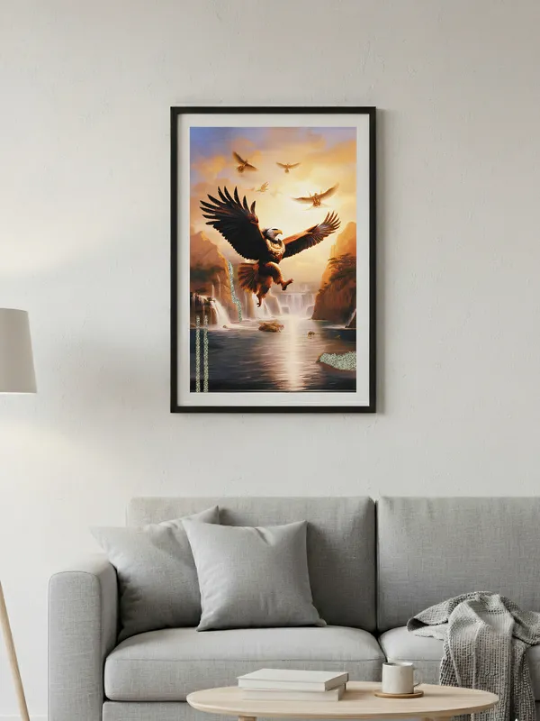 Multicolor_Wooden_Pyrite_Eagle_Vastu_Frame_|_A4