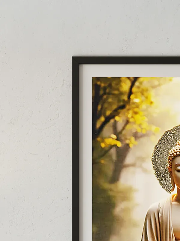 Multicolor_Wooden_Pyrite_Budha_Vastu_Frame_|_A4