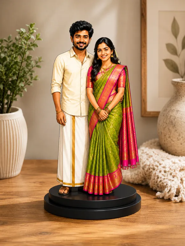 Personalized_South_Indian_Couple_Caricature