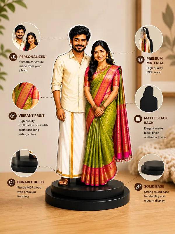 Personalized_South_Indian_Couple_Caricature
