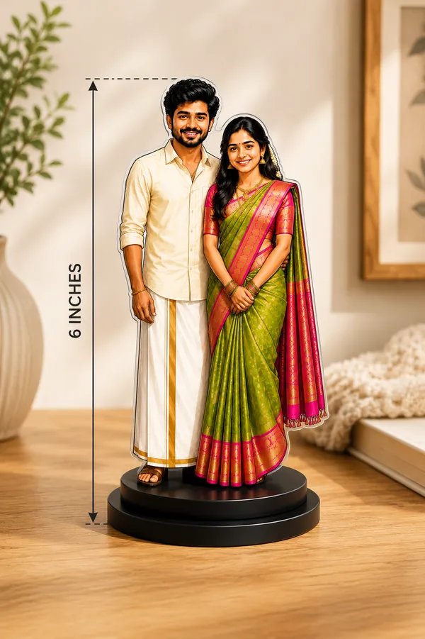 Personalized_South_Indian_Couple_Caricature