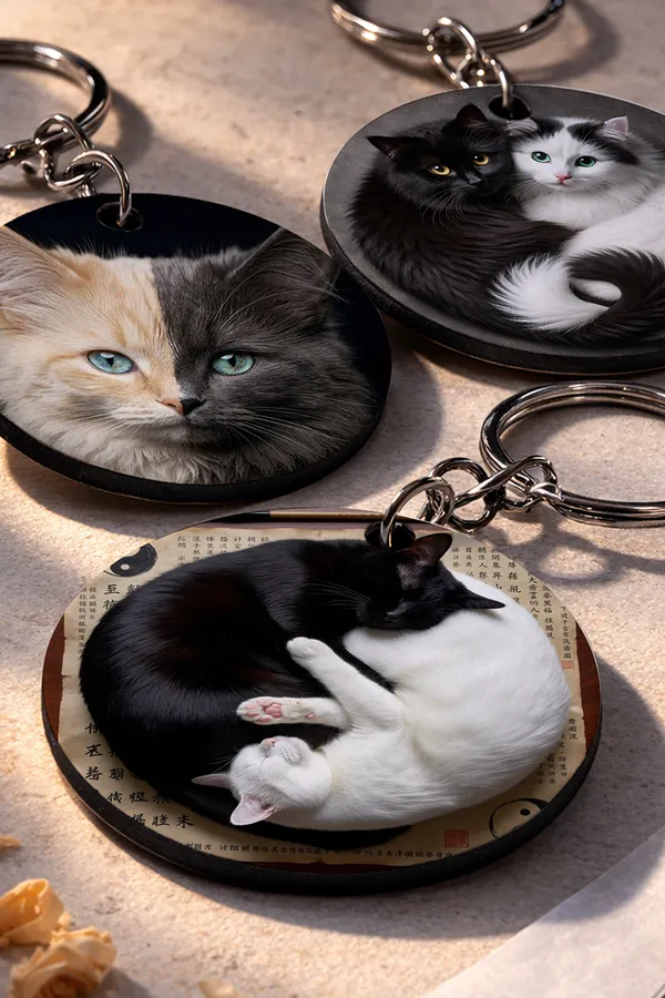Wooden_Cat_Keychain_Set_of_3_|_STYLE_8