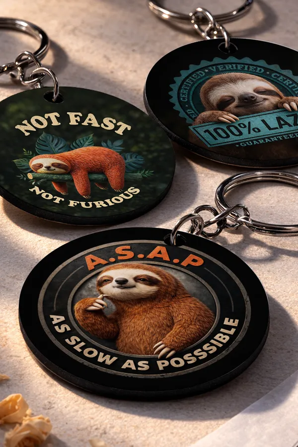 Funny_Sloth_Quote_Keychain_Set_of_3