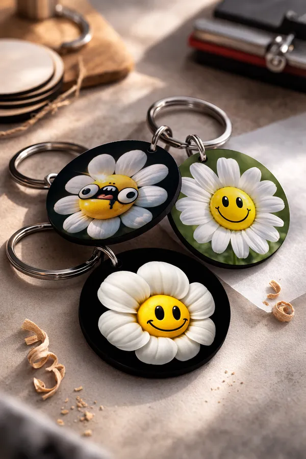 Cute_Daisy_Smiley_Keychain_Set_of_3