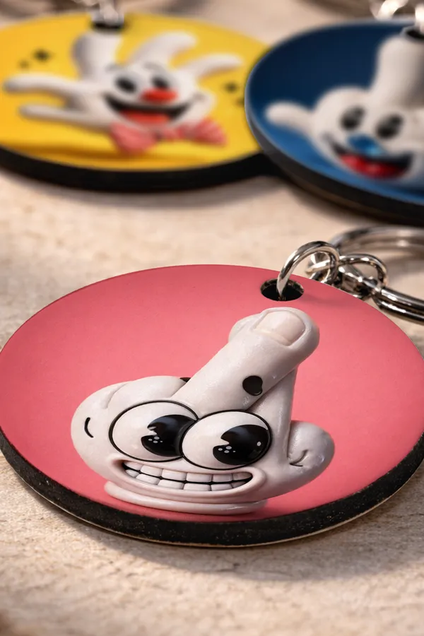 Funny_Cartoon_Hand_Keychain_Set_of_3