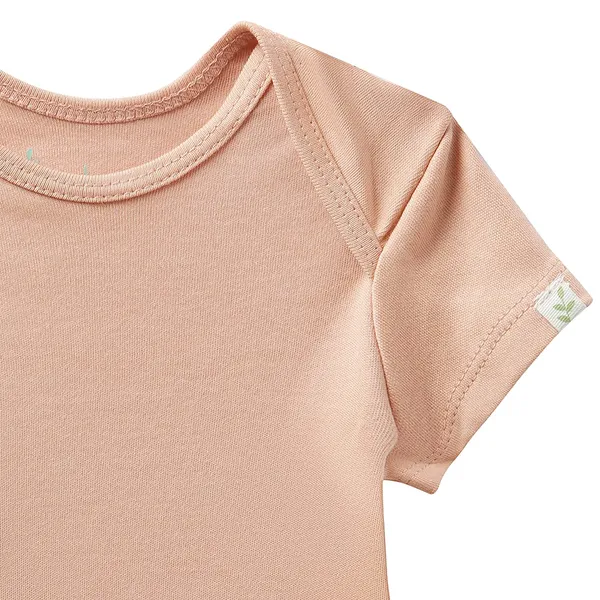 Coral_Organic_Cotton_Half_Sleeve_Onesie_Coral_Blush