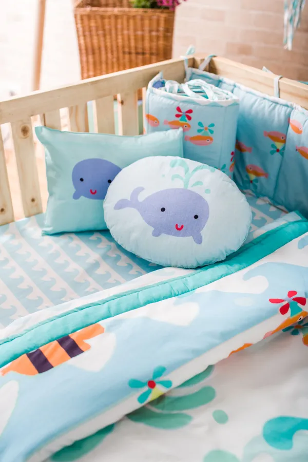 Multicolor_Cotton_Silk_Baby_Bedding_Set_Under_Water_Octi