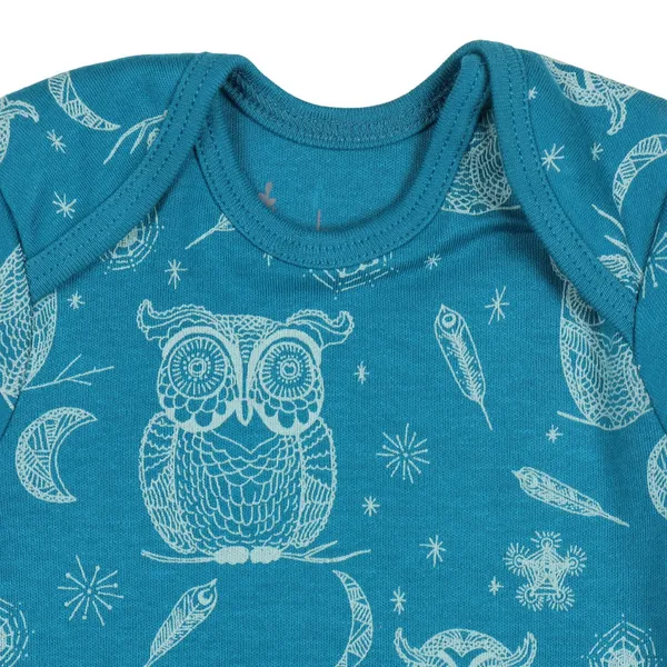 Blue_Organic_Cotton_Half_Sleeve_Onesiehoot_Hoot_Owl
