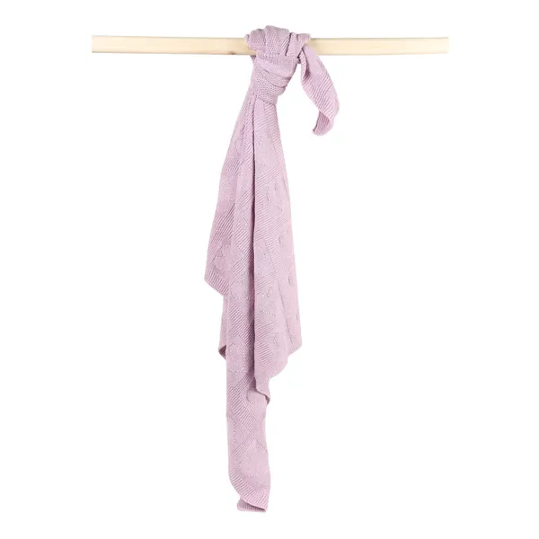 Mauve_Organic_Cotton_Knit_Blanket_Mauve_Heart
