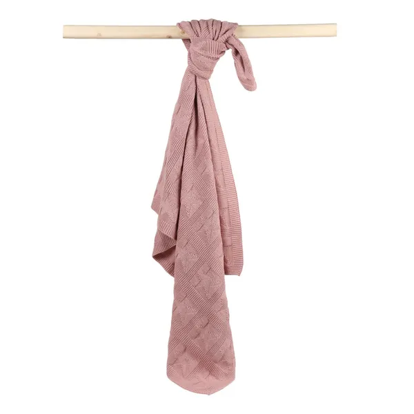 Pink_Organic_Cotton_Knit_Blanket_Rose_Pink_Star