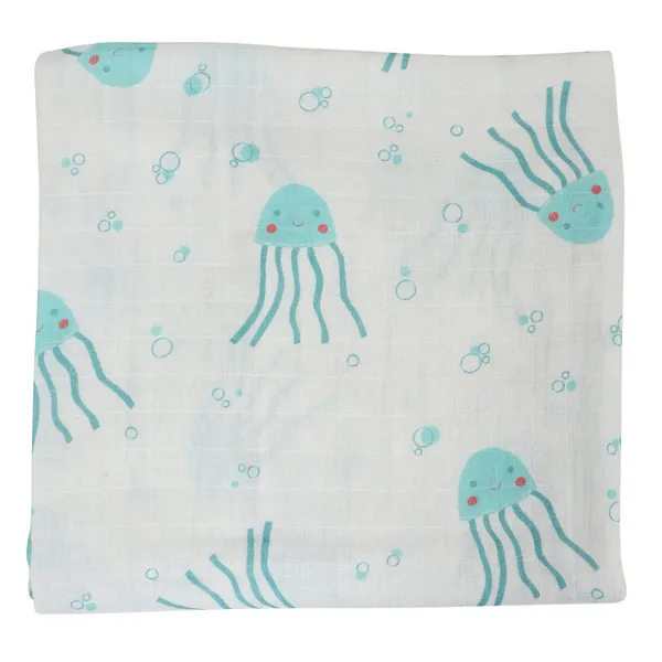 Blue_Organic_Cotton_Jelly_Fish_Muslin_Swaddle