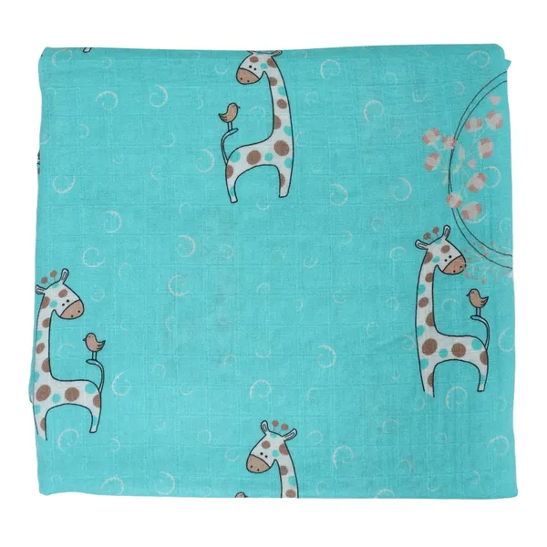 Blue_Cotton_Silk_Giraffe_Muslin_Swaddle