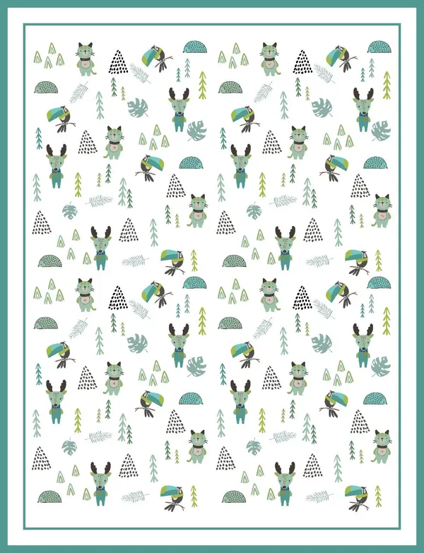 Multicolor_Cotton_Silk_Forest_And_Lilly_Muslin_Swaddle