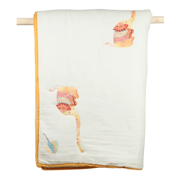 Multicolor_Organic_Cotton_Elephant_With_Umbrella_Quilt