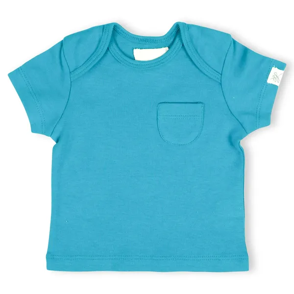 Blue_Organic_Cotton_Half_Sleeve_Tshirt_Snow_Foam