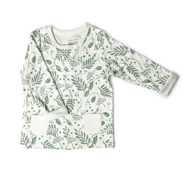 Green_Organic_Cotton_Button_Down_Tshirt_The_Wild_Vine