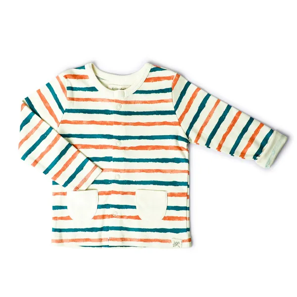 Multicolor_Organic_Cotton_Button_Down_Tshirt_Stripe_Hype