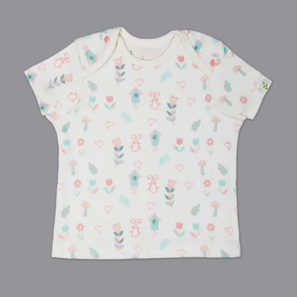 Pink_Organic_Cotton_Half_Sleeve_Tshirt_Flower
