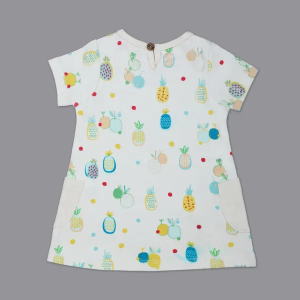 Yellow_And_White_Organic_Cotton_Dress_Pineapple