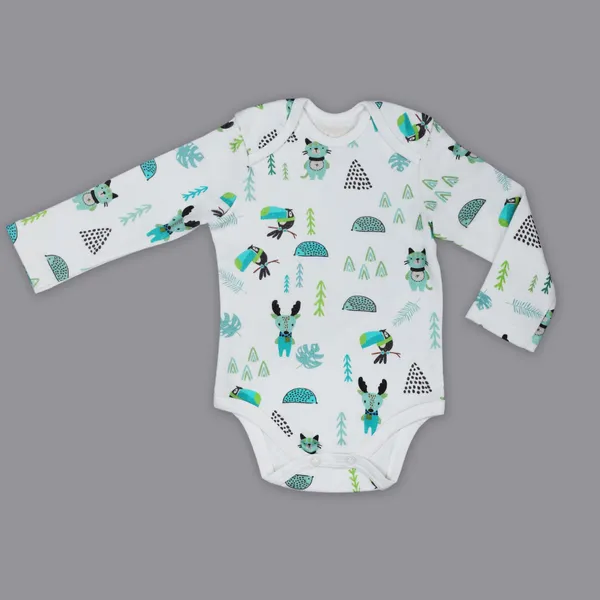 Green_Organic_Cotton_Full_Sleeve_Onesie_Forest