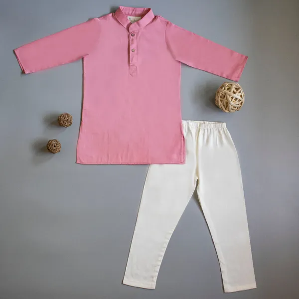 Pink_Cotton_Silk_Floral_Printed_Thread_Work_Jacket_With_Pink_Kurta_And_Pyjama