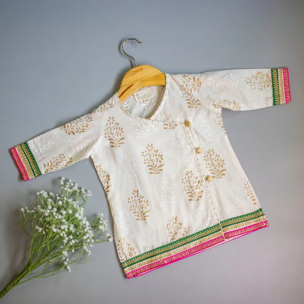 Cream_And_Gold_Silk_Chanderi_Cream_With_Golden_Block_Printing_Sharara_Set