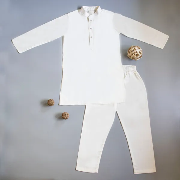 Blue_Cotton_Silk_Floral_Printed_Thread_Work_Blue_Jacket_With_Cream_Kurta_And_Pyjama