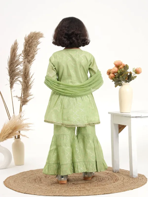 Green_Cotton_Fabric_Green_Chanderi_Sharara_Set_Of_3