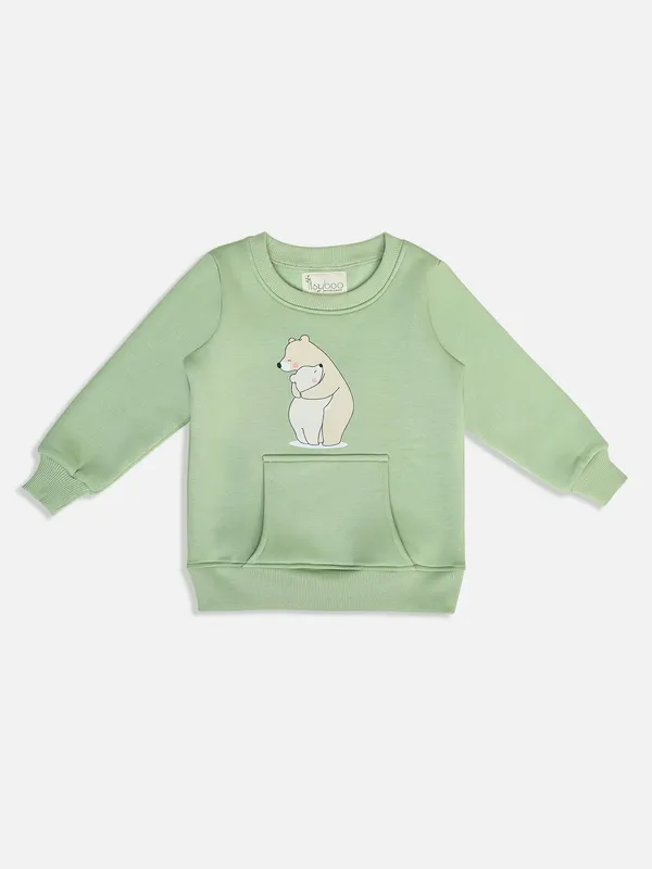 Green_Organic_Cotton_Boys’_Winter_Sweatshirt_&_Bottom_Set_–_Polar_Bear_Print