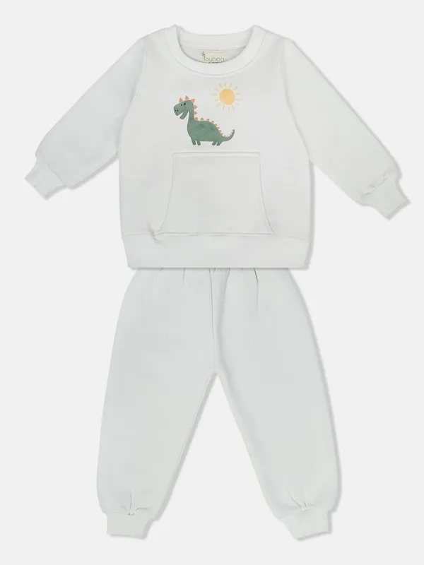 White_Cotton_Silk_Boys’_Winter_Sweatshirt_&_Bottom_Set_–_Dinosaur_&_Sun_Print