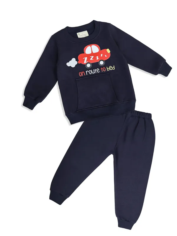 Blue_Cotton_Silk_Boys’_Winter_Sweatshirt_&_Bottom_Set_–_On_Route_To_Bed’_Car_Print