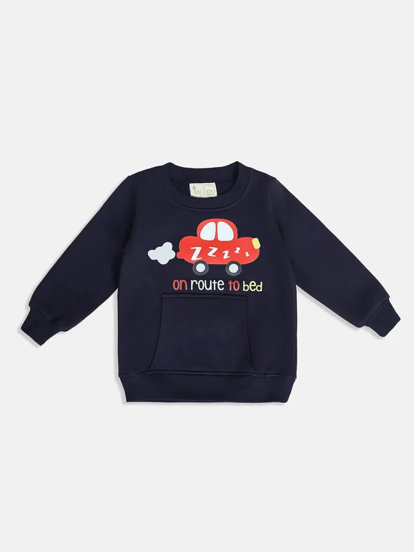 Blue_Cotton_Silk_Boys’_Winter_Sweatshirt_&_Bottom_Set_–_On_Route_To_Bed’_Car_Print
