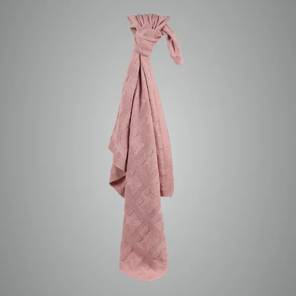 Pink_Cotton_Pink_Cotton_Knit_Blanket_Rose_Star_For_Kids