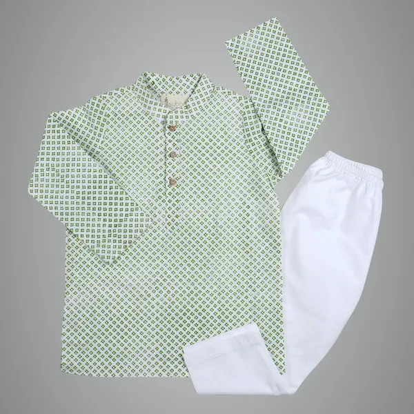Green_Organic_Cotton_Kurta_Pyjama_Green_Block