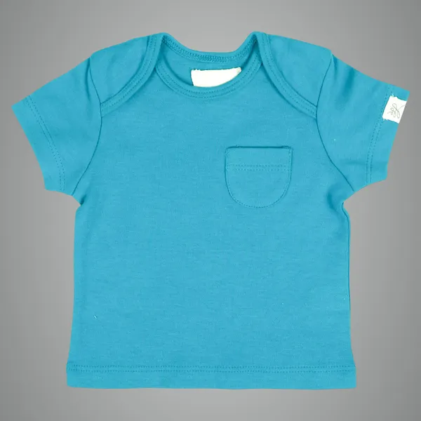 Blue_Organic_Cotton_Half_Sleeve_Tshirt_Snow_Foam